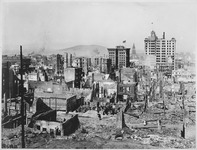 San Francisco Earthquake of 1906, (This is the) area bounded by Jackson, Mason, Embarcadero and Pine Streets. The two... - NARA - 531058