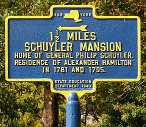 Schuyler Mansion Historical Marker