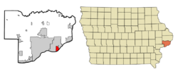 Location of Riverdale, Iowa