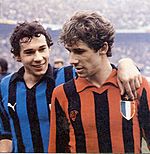 Serie A 1979-80 - AC Milan v Inter Milan - Giuseppe and Franco Baresi