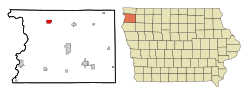 Location of Rock Valley, Iowa