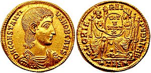 Solidus-Constantius Gallus-thessalonica RIC 149