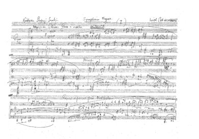 Sorabji, Piano Symphony No. 6 manuscript, page 1