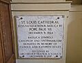St. Louis Cathedral, New Orleans, Minor Basilica Designation Plaque