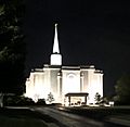St. Louis Missouri Temple at night