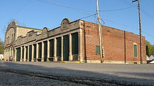 Stinesville Commercial Historic District from ground level