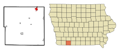 Location of Lenox, Iowa