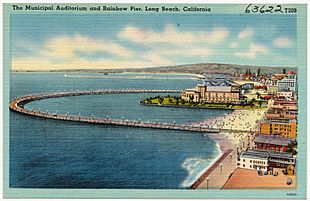 The municipal Auditorium and Rainbow Pier, Long Beach, California (63622)