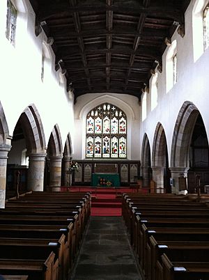 The nave and chancel of Askrigg church