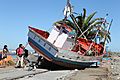 Tsunami Carried Boat-Chile 2010-Talcahuano