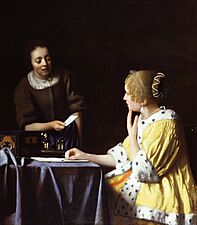 Vermeer Lady Maidservant Holding Letter