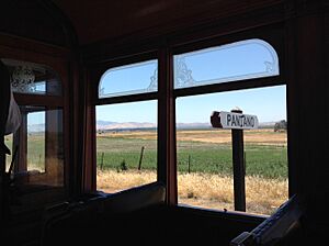 View of Pantano stop from Western Railway Museum train