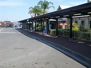 Wollongong railway station bus stop