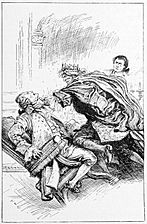 15 My fathers hands were tight upon his throat-Illustration by Paul Hardy for Rogues of the Fiery Cross by Samuel Walkey-Courtesy of British Library