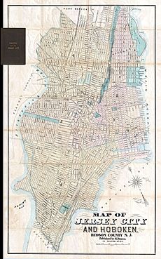 1886 Dripps Map of Hoboken and Jersey City, New Jersey - Geographicus - HobokenJerseyCity-dripps-1886