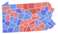 2006 United States Senate election in Pennsylvania results map by county