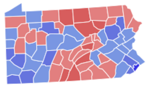2006 United States Senate election in Pennsylvania results map by county