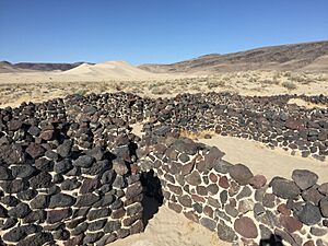 2015-04-02 16 41 36 Ruins of the Sand Springs Pony Express Station, Nevada with Sand Mountain visible in the background