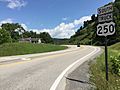 2017-07-30 14 58 48 View south along U.S. Route 250 Truck (Blue and Gray Expressway) at U.S. Route 119 (Mansfield Drive) in Philippi, Barbour County, West Virginia
