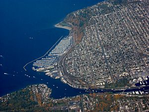 Aerial view of Ballard, Seattle