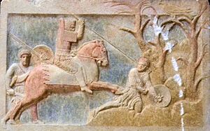 Altikulac Sarcophagus Dynast of Hellespontine Phrygia attacking a Greek psiloi early 4th century BCE