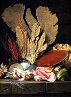 Anne Vallayer-Coster - Still-Life with Tuft of Marine Plants, Shells and Corals - WGA24264