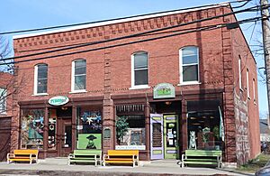 Brick commercial building characteristic of Enosburgh