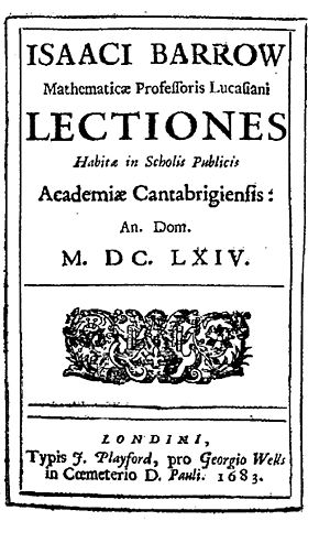 Barrow - Lectiones habitae in scholiis publicis academiae Cantabrigiensis AD 1664, 1683 - 48461