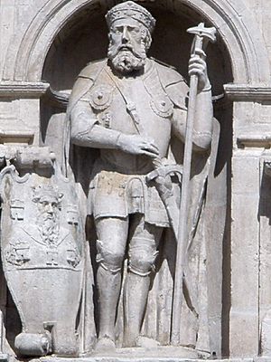 Statue of Count Diego Rodríguez Porcelos in Arco de Santa María, Burgos