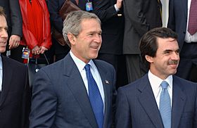 Bush and Aznar at Azores DF-SD-05-00920