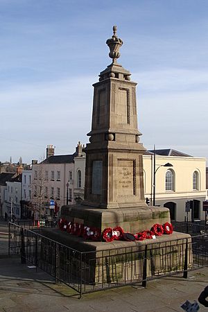 Chepstow War Memorial in winter - geograph.org.uk - 1132684.jpg