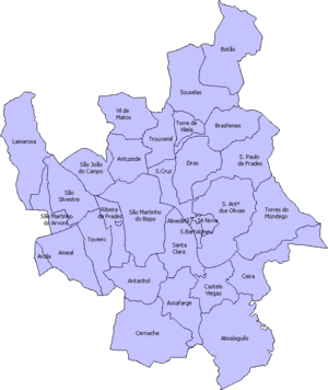 Civil parishes of Coimbra - Portugal