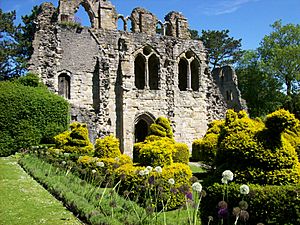 Cloister garden, Wenlock Priory 2