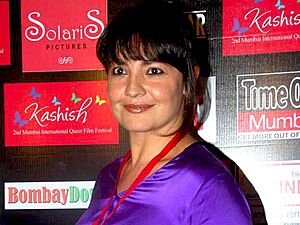 Close up of Pooja Bhatt in 2011