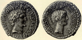 Coin Octavianus and Mark Antony
