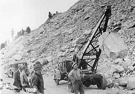 Construction of Rim Drive around Crater Lake
