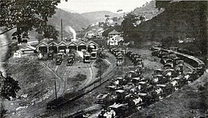 Railway shops, Paraiso, Panama, ca 1920