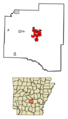 Grant County Arkansas Incorporated and Unincorporated areas Sheridan Highlighted 0563710