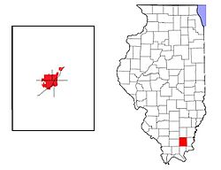 Location in Saline County in the state of Illinois.