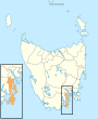 Kingborough LGA Tasmania locator map inset