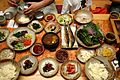 Korean food-Bibim ssambap and various banchan-01