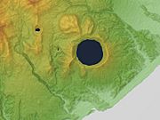 Kuttara Volcano Relief Map, SRTM-1