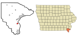 Location of Montrose, Iowa