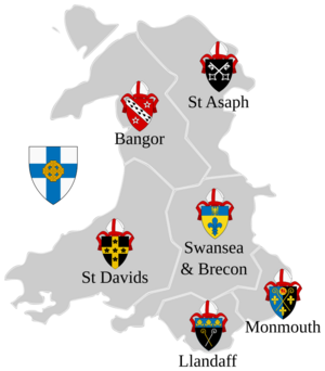 Map of Church-in-Wales