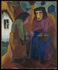 Martel Schwichtenberg - Frauen vor dem Hau - 1941.809 - Yale University Art Gallery