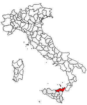 Location of Province of Messina