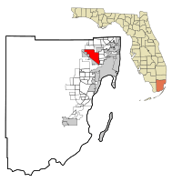 Location in Miami-Dade County and the state of Florida