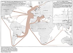 Minard’s map of French wine exports for 1864