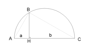 Mitjana geomètrica amb teorema de l'altura