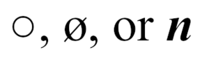 Musical symbols for "niente"
